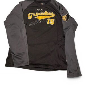 #15 Fresno Grizzlies embroidered MLB men's baseball long sleeve shirt